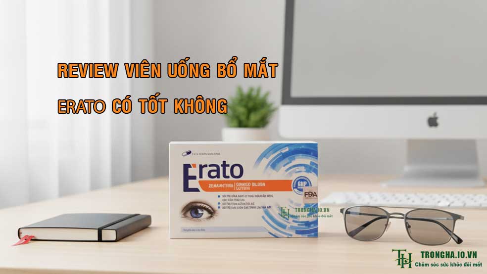 Review thực phẩm bảo vệ sức khỏe Erato hỗ trợ tăng cường thị lực và tuần hoàn máu mắt